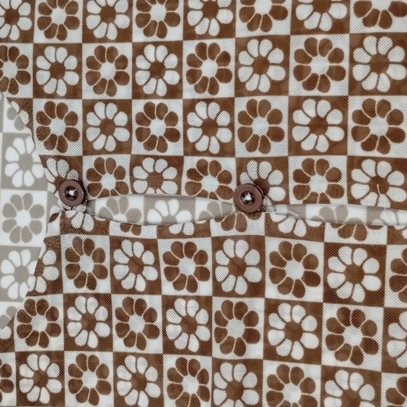 Rue21 brown white floral print mesh long sleeve crop top button down sheer - Picture 8 of 9